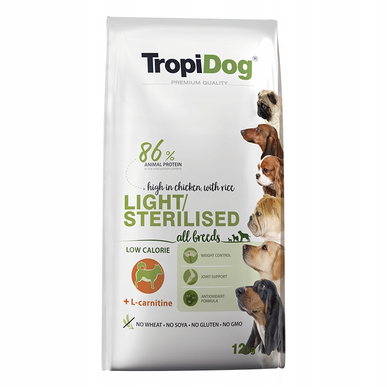 Tropidog Premium Light Sterilised 12kg