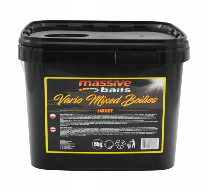 Kulki Proteinowe Zanętowe Massive Baits Vario MIX Sweet 14/18/24mm 5kg Wiad
