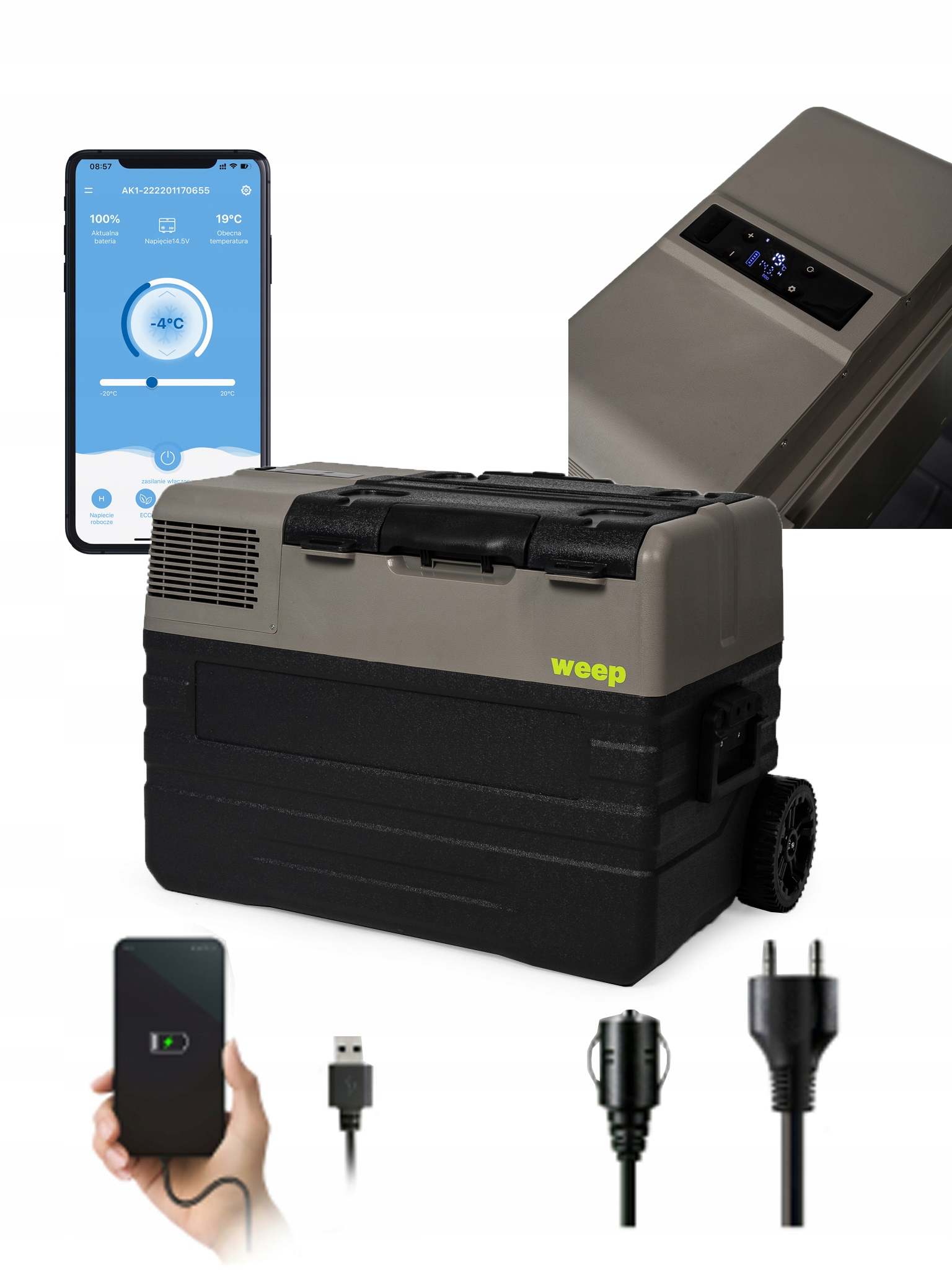 Lodówka Turystyczna Kompresorowa Zamrażarka Samochodowa Weep NX42 43.5L