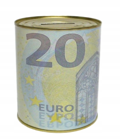 

Piękna Metalowa Skarbonka 20 Euro Puszka