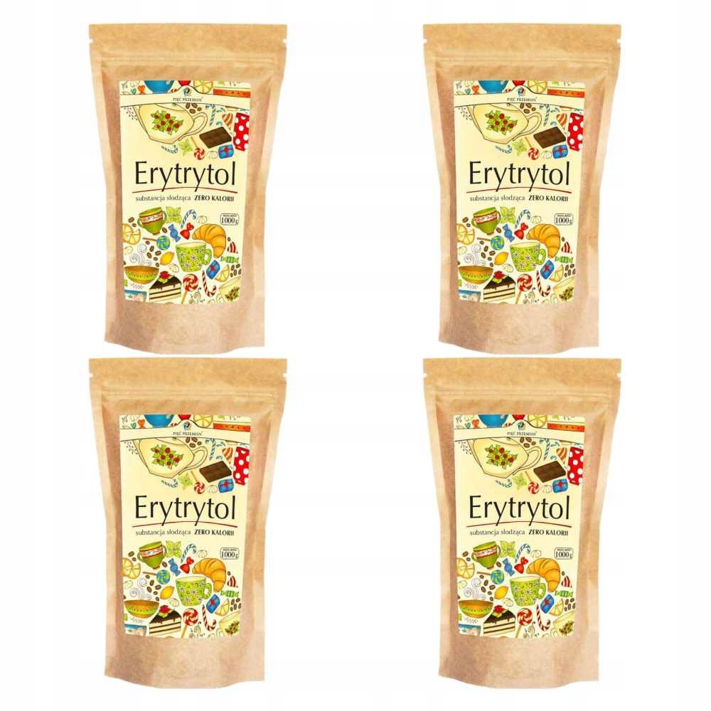 Levně Sada 4 x Erythritol 1000g Erytrol Pięć Przemian