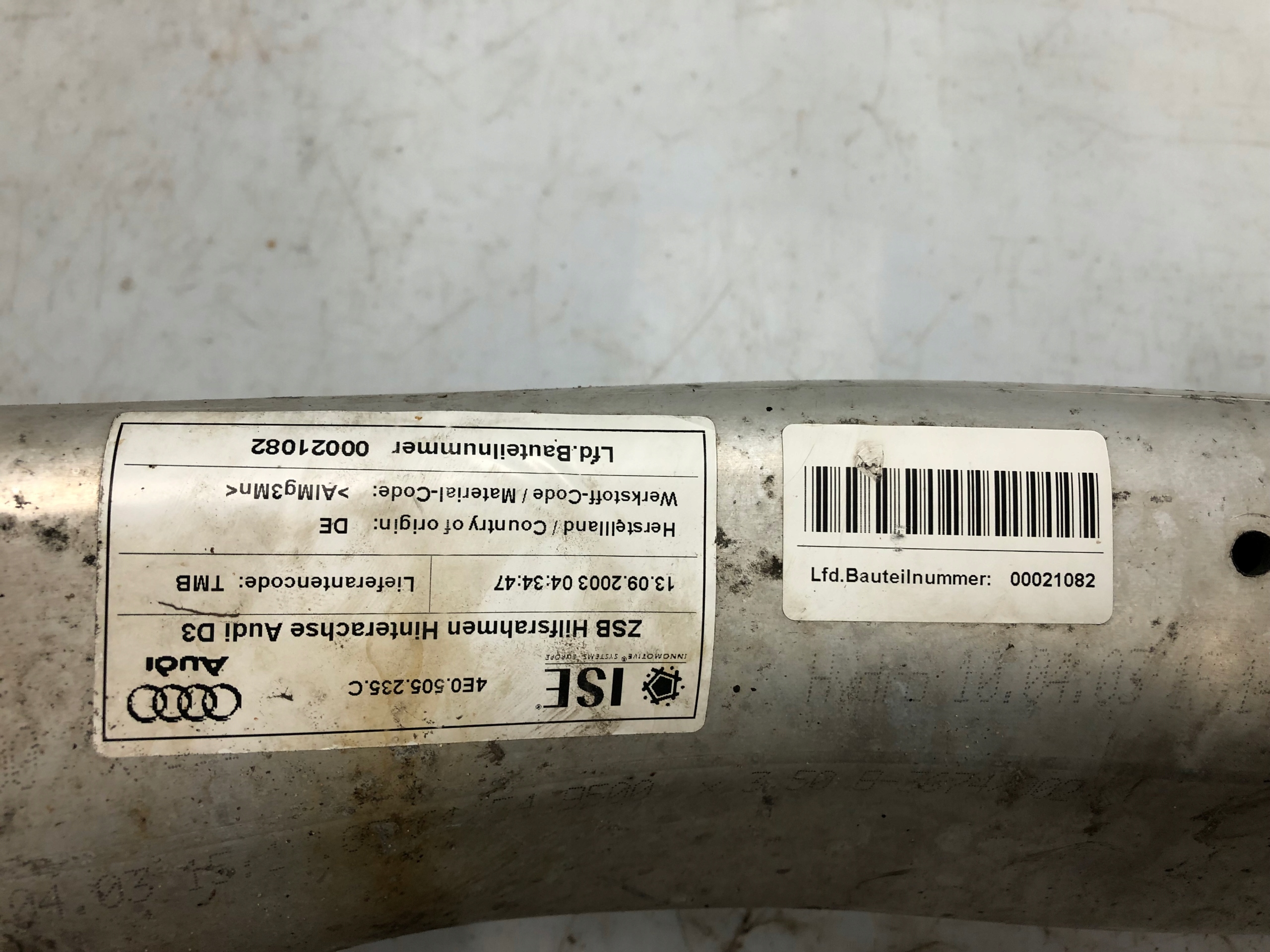 AUDI A8 D3 subframe axle beam axle beam rear part 4E0505235C