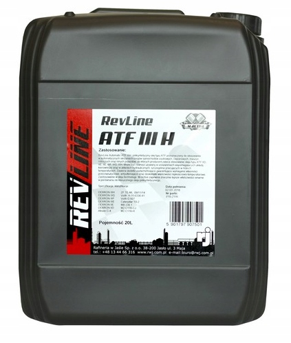 REVLINE ATF III H SEMISYNTHETIC 20L DEXRON IIIH