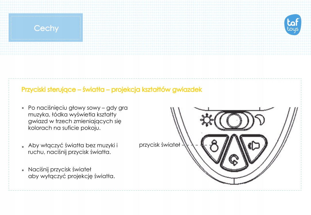 Taf Toys MUZYCZNA łódka, projektor Materiał plastik