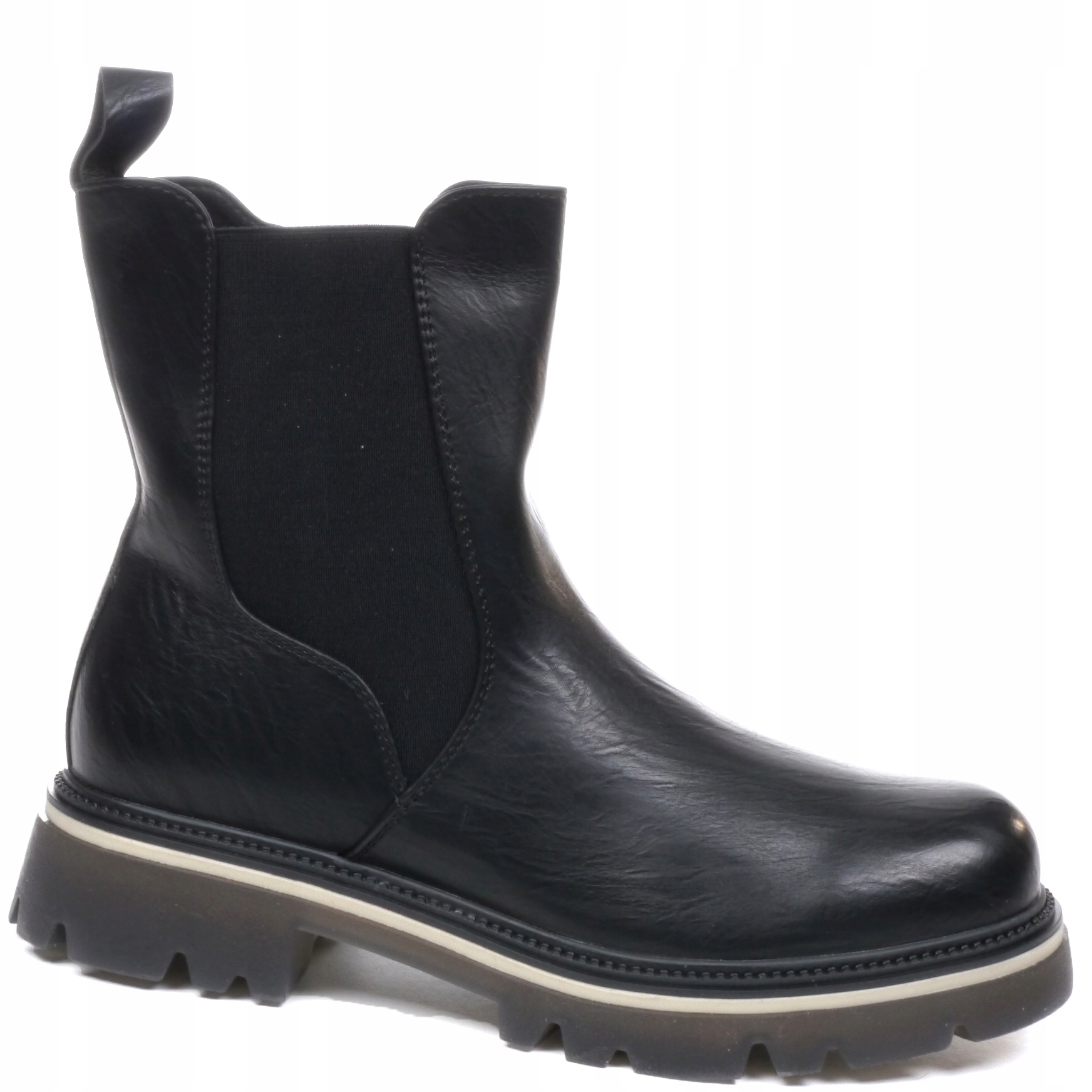 

Czarne Botki Damskie Buty Ocieplane Zimowe 40