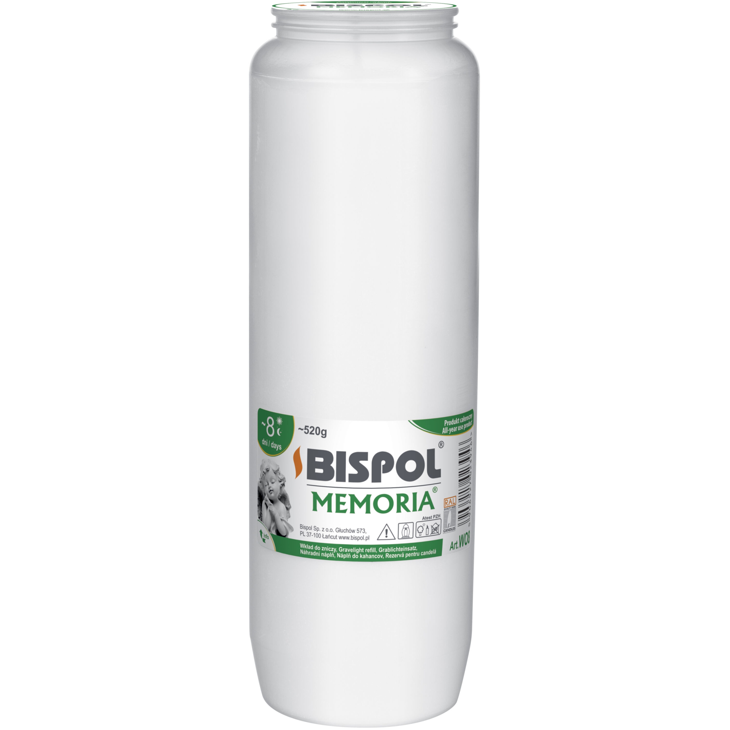 

Wkłady do zniczy olejowe 8 dni Bispol długi czas