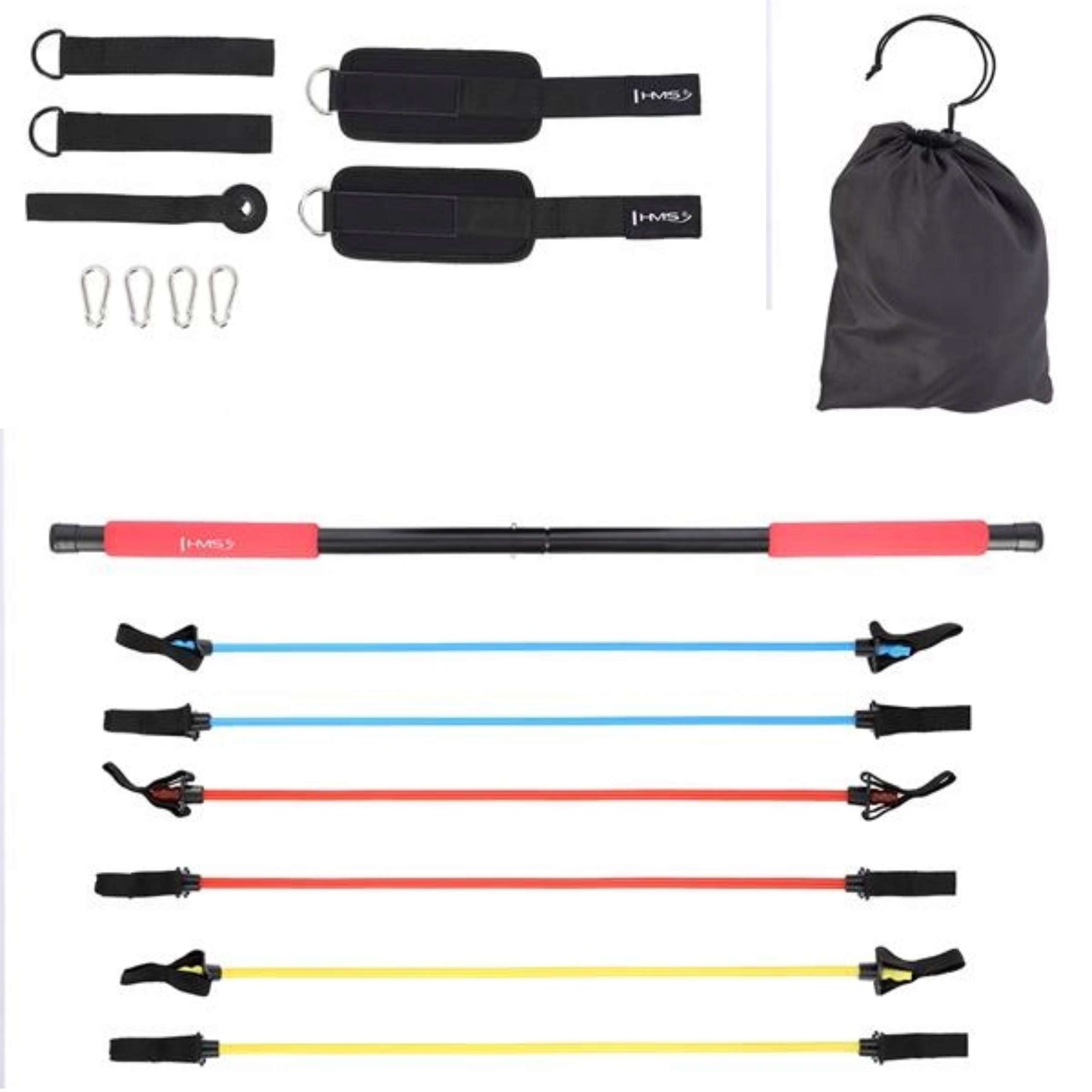 Treningowy Drążek Pilates Z Uchwytami I Gumami Hms DC31
