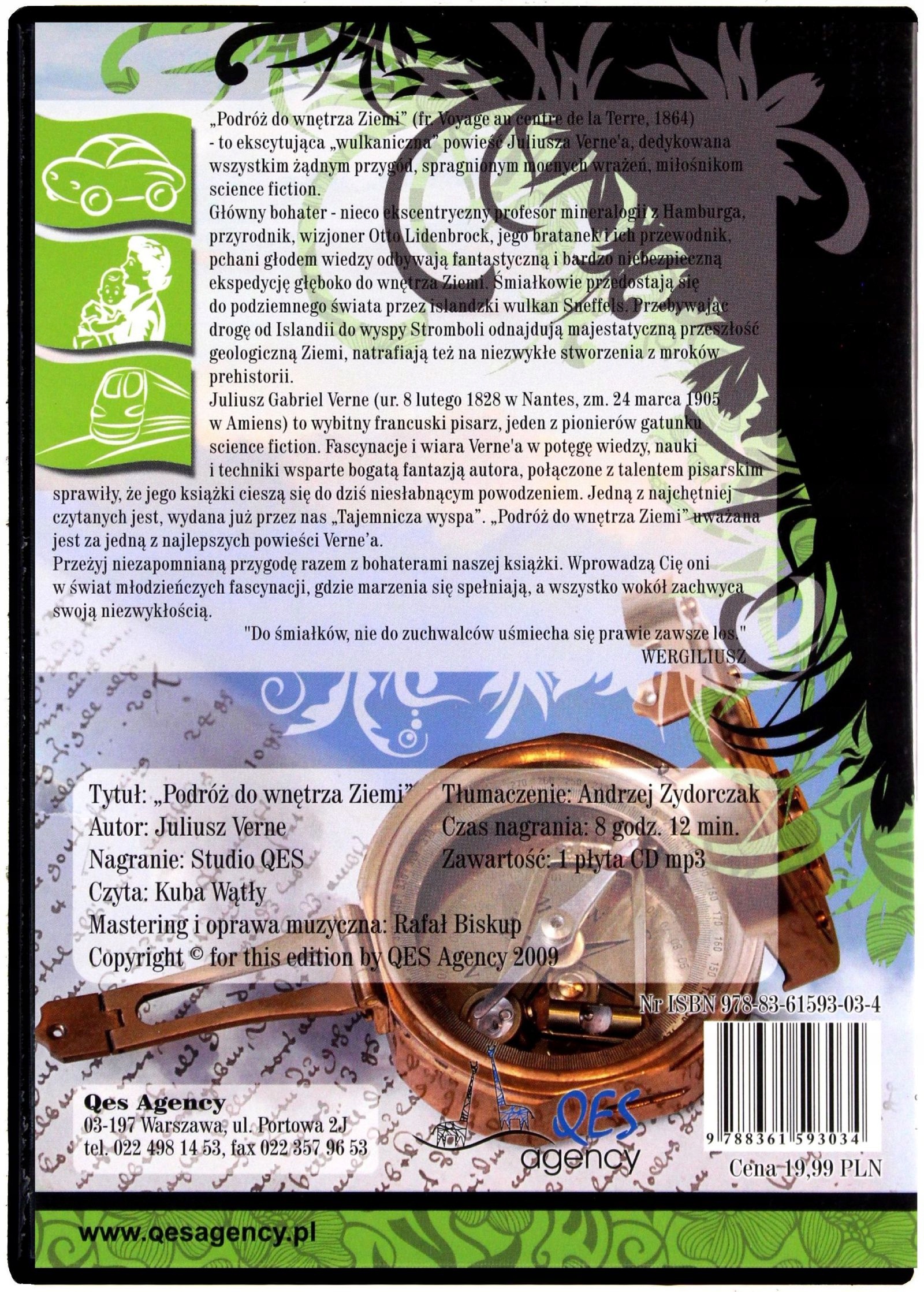 PODRÓŻ DO WNĘTRZA ZIEMI J VERNE AUDIOBOOK Stan opakowania oryginalne