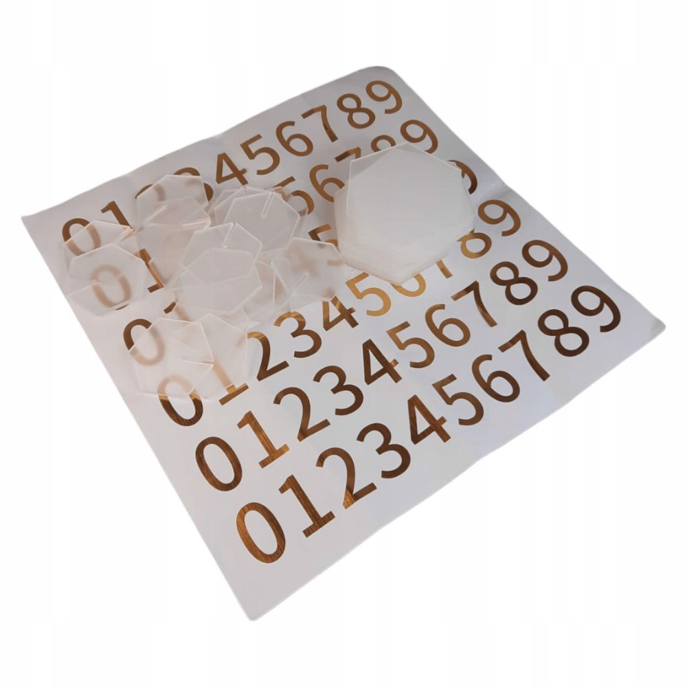 Przezroczyste Akrylowe Winiety na Miejsce 19szt Liczba sztuk 19 szt.