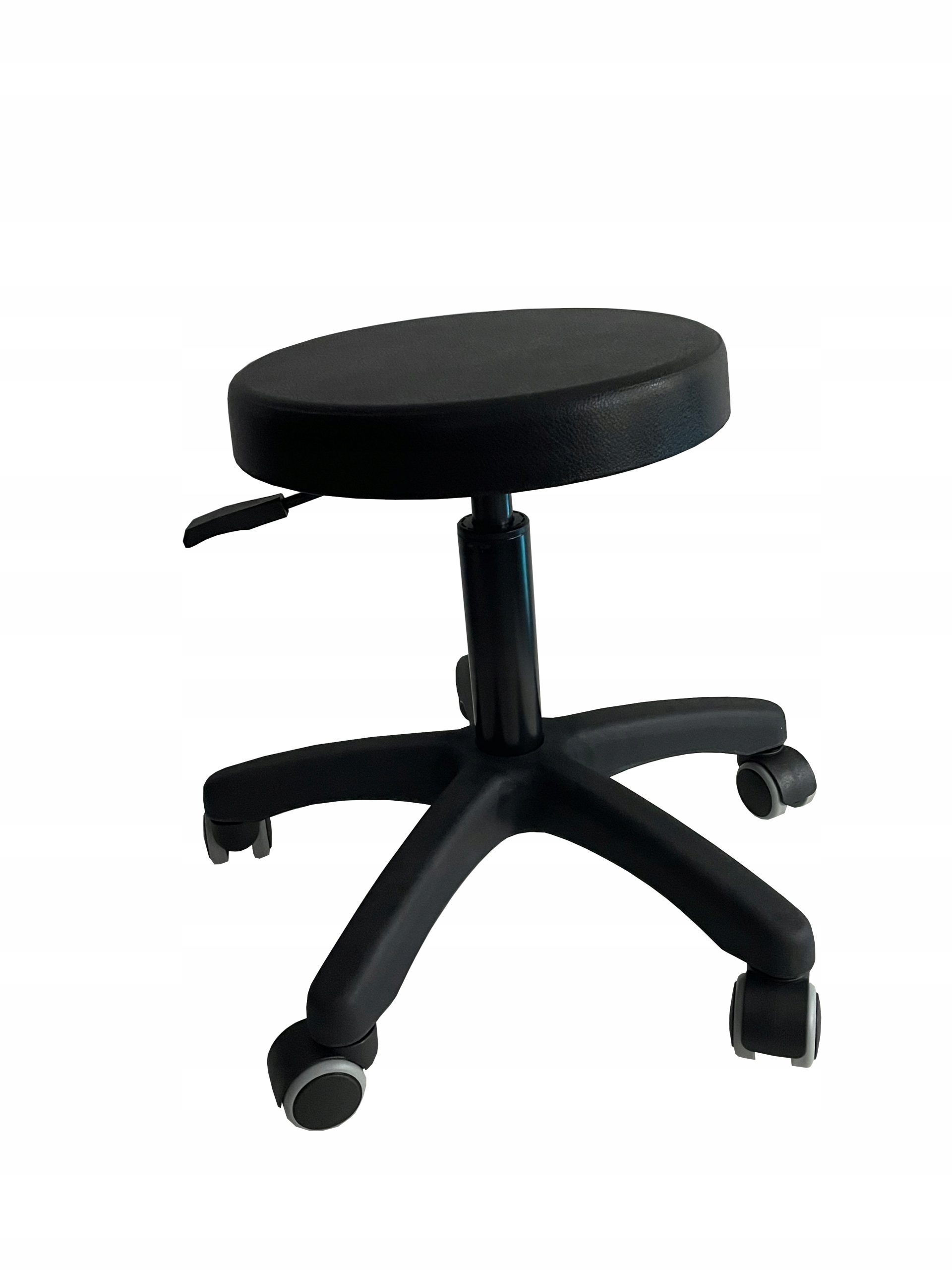 Stolička, stolička, dílenská, kolečka, otočná, ergonomická, černá, Softi