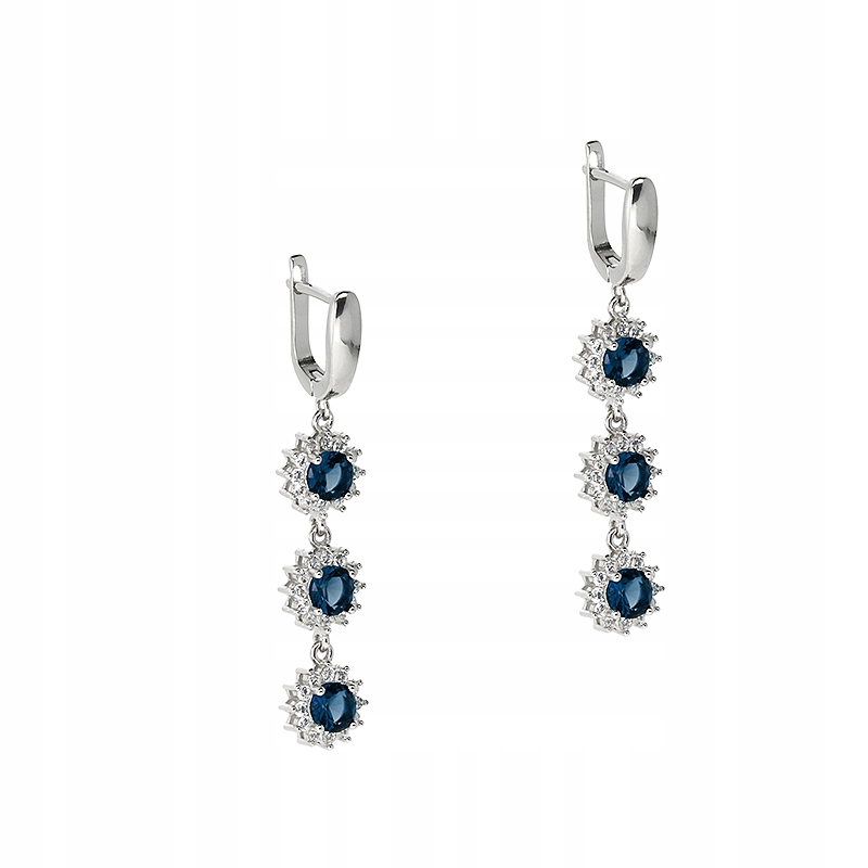 Stříbrné náušnice Ag 925 s granátovým zirkonem KOL0500921