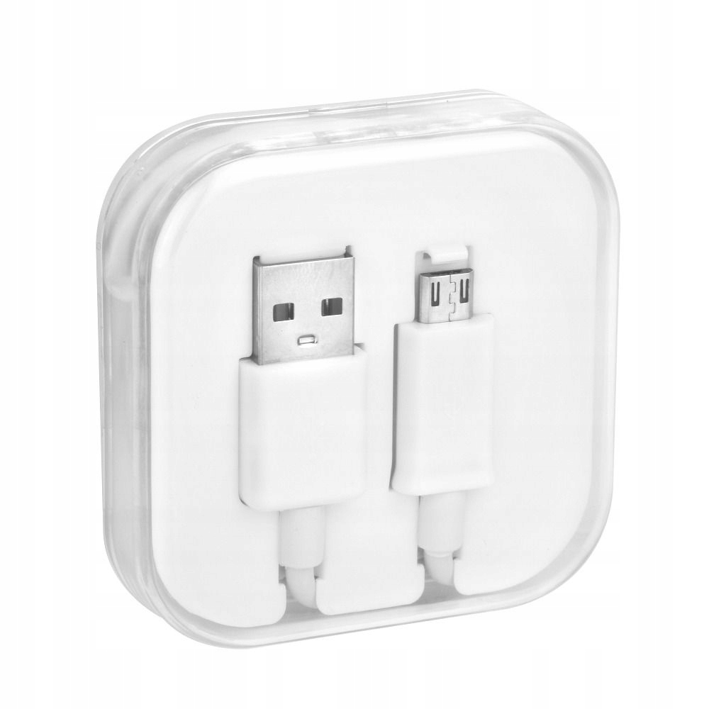 Kabel Usb A do Micro Usb 1A Box 1 m biały