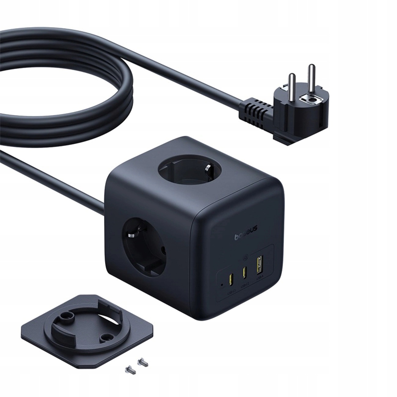 Zásuvková lišta Baseus EnerFill FA11 67W kostka Usb-a Usb-c 3 x gn.