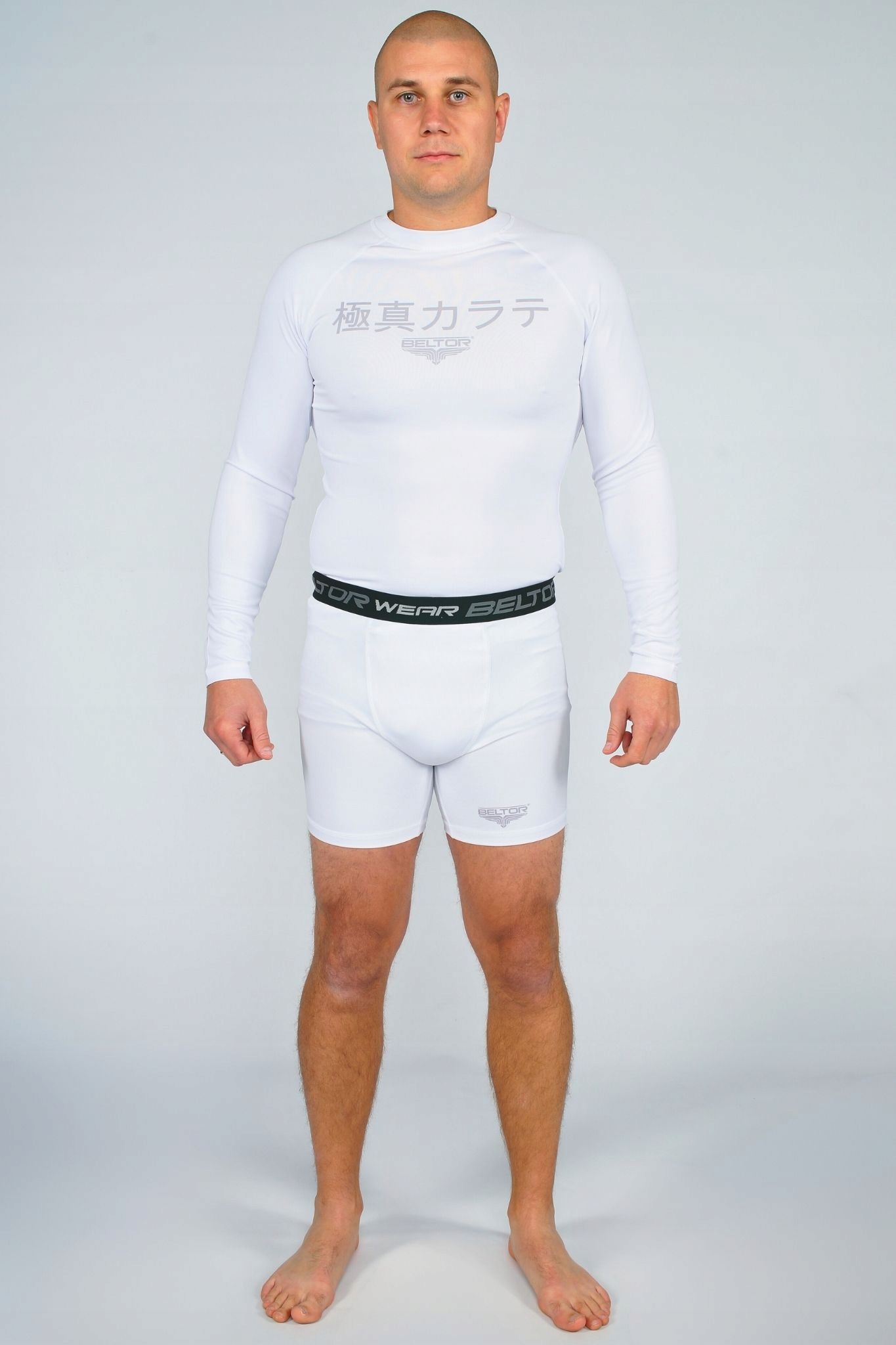 BELTOR BIAŁY RASHGUARD KARATE SUBLIMOWANY KOSZULKA TERMICZNA BIAŁA r. XL Marka Beltor