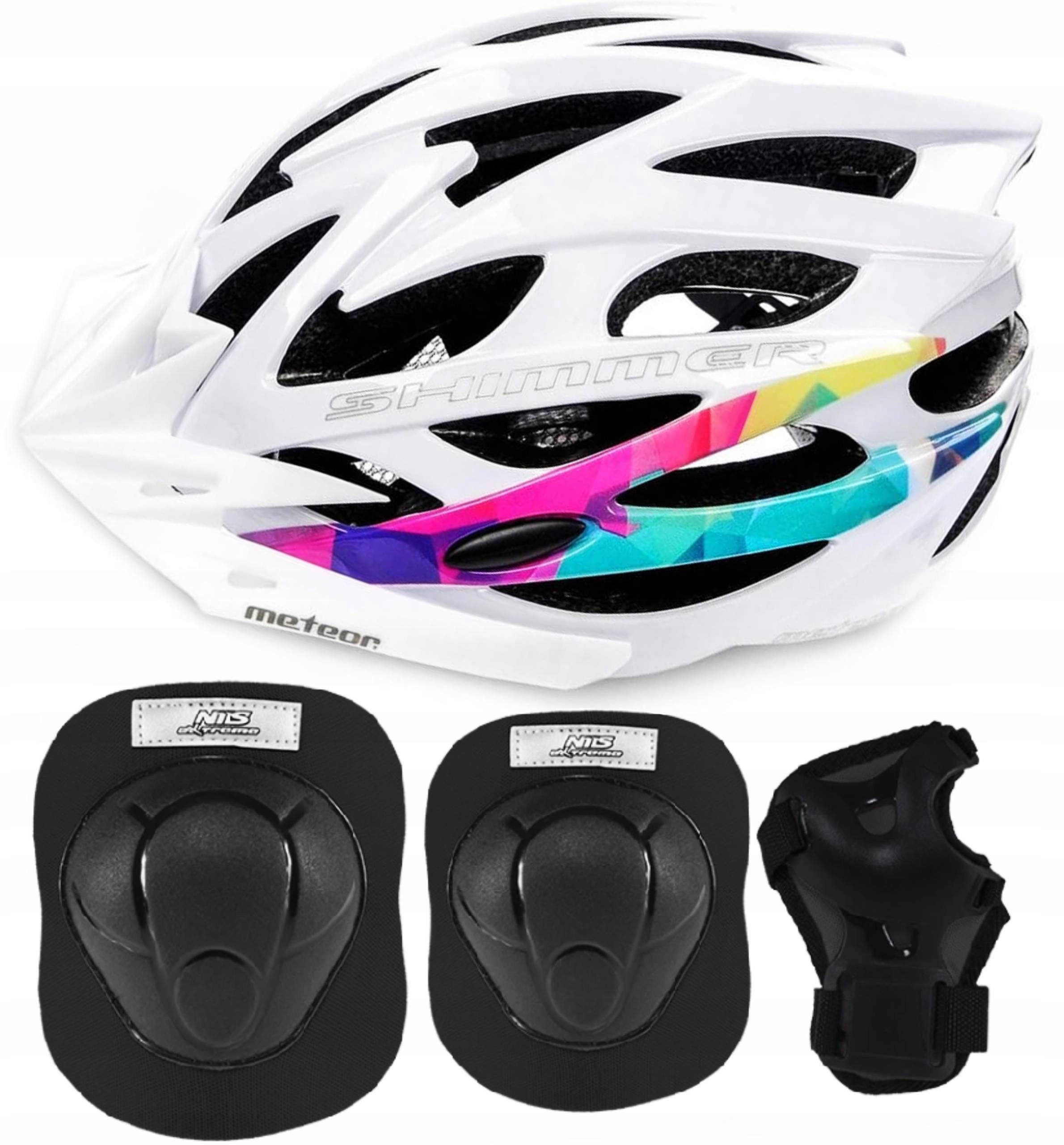 

Zestaw Kask Rowerowy Damski Szosowy Ochraniacze