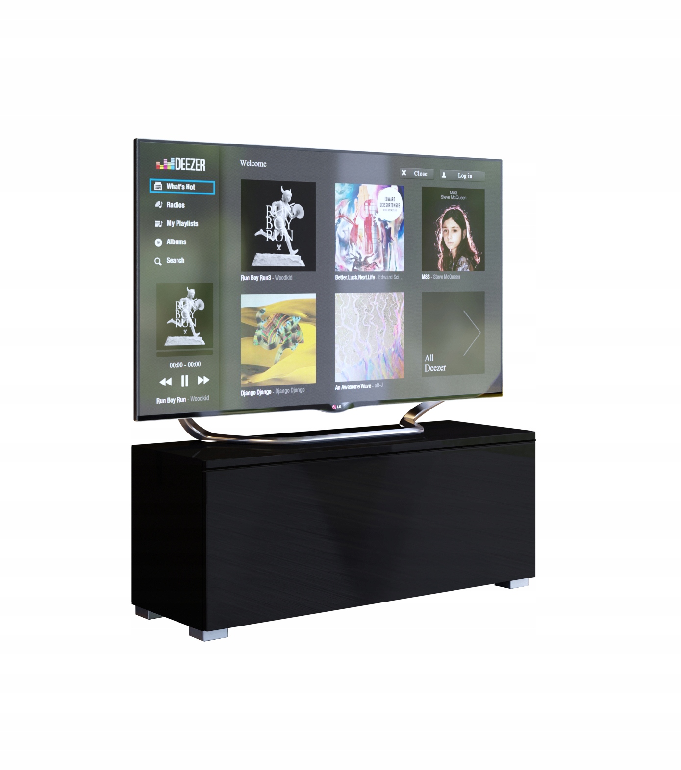 

Szafka pod telewizor Rtv czarny połysk Premium