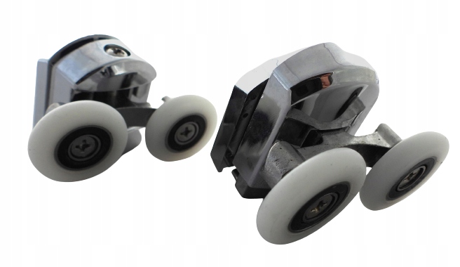 PODWÓJNE ROLKI CHROM DO KABINY PRYSZNICOWEJ 25mm KÓŁKA WÓZKI ŁOŻYSKA Marka inna