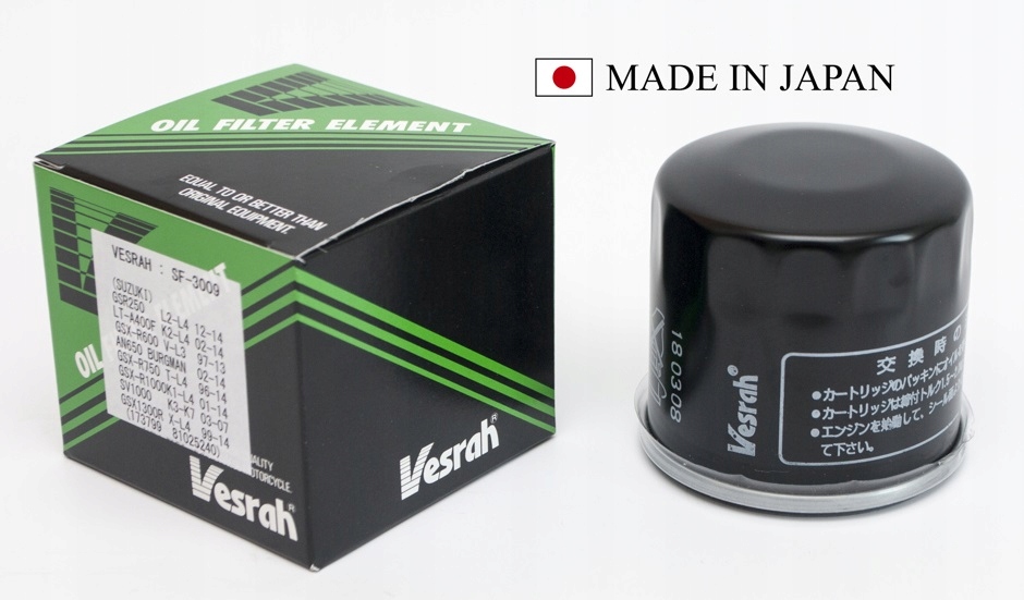 

Filtr Oleju Vesrah SF-3009 HF138 Suzuki Sv Gsf Gsx
