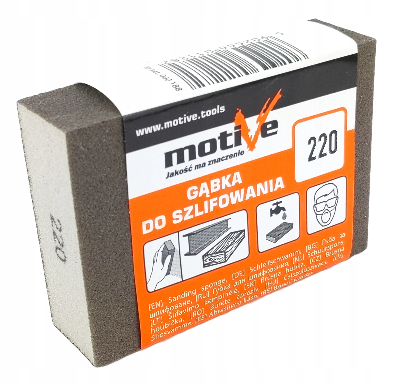 KOSTKA KLOCEK GĄBKA DO SZLIFOWANIA TWARDA GR 220