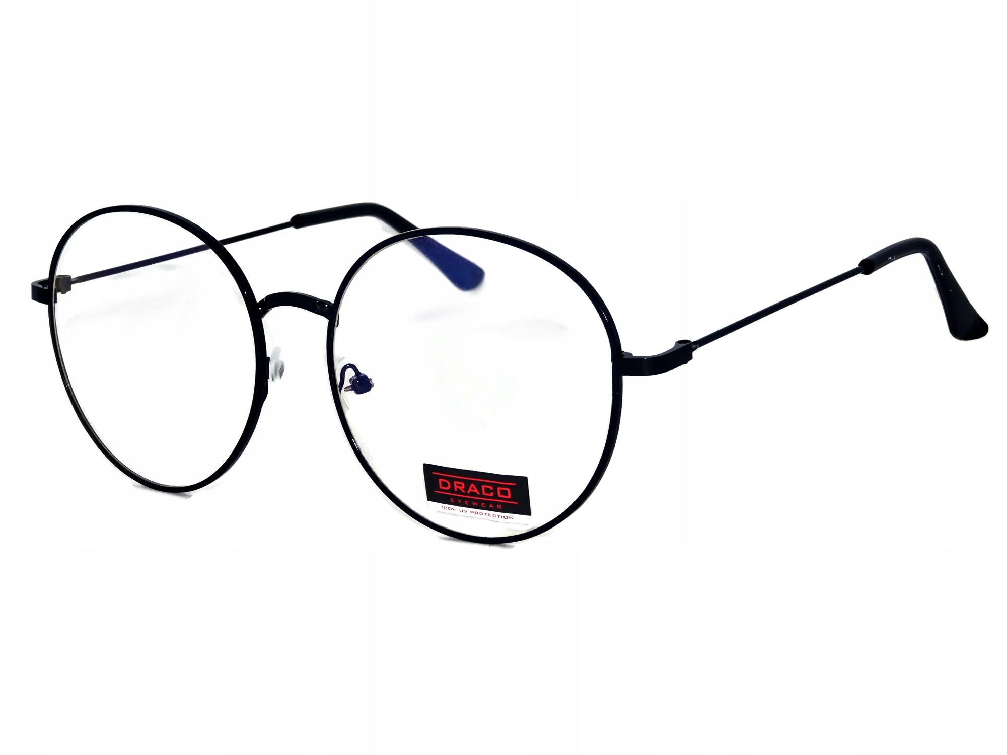 

Okulary Zerówki z Antyrefleksem kujonki Okrągłe