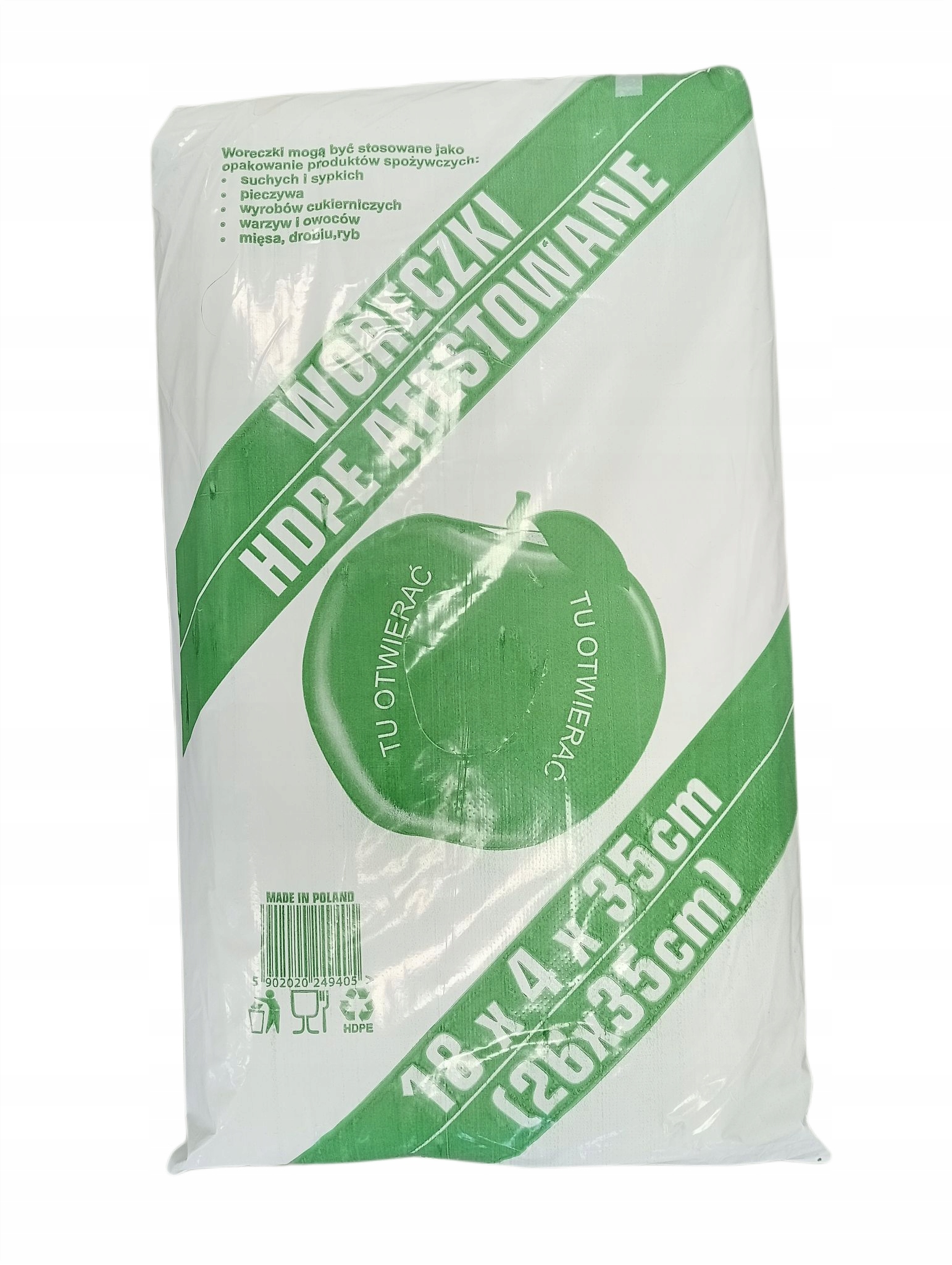 

Woreczki śniadaniowe Hdpe Atestowane 18/35
