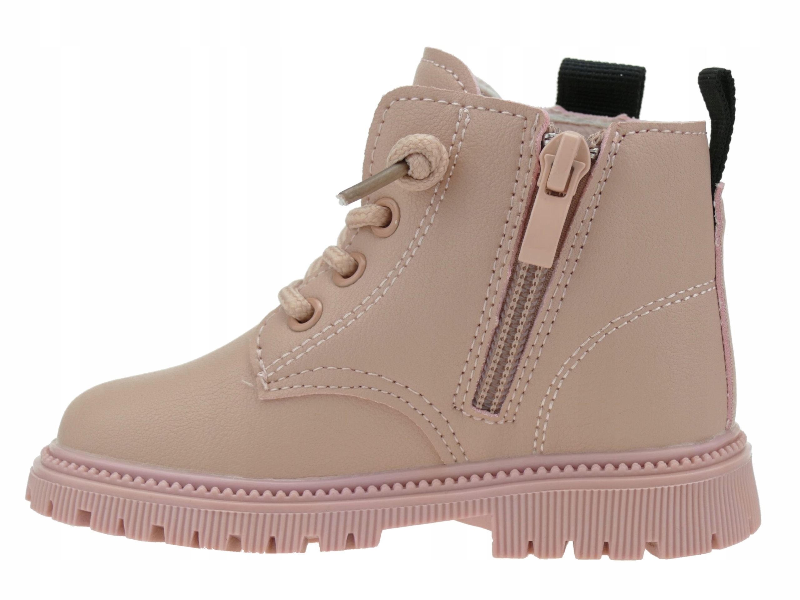 DZIEWCZĘCE TRZEWIKI PÓŁBUTY DZIECIĘCE BOTKI BUTY PRZEJŚCIOWE SUWAK R. 21 Kolor różowy