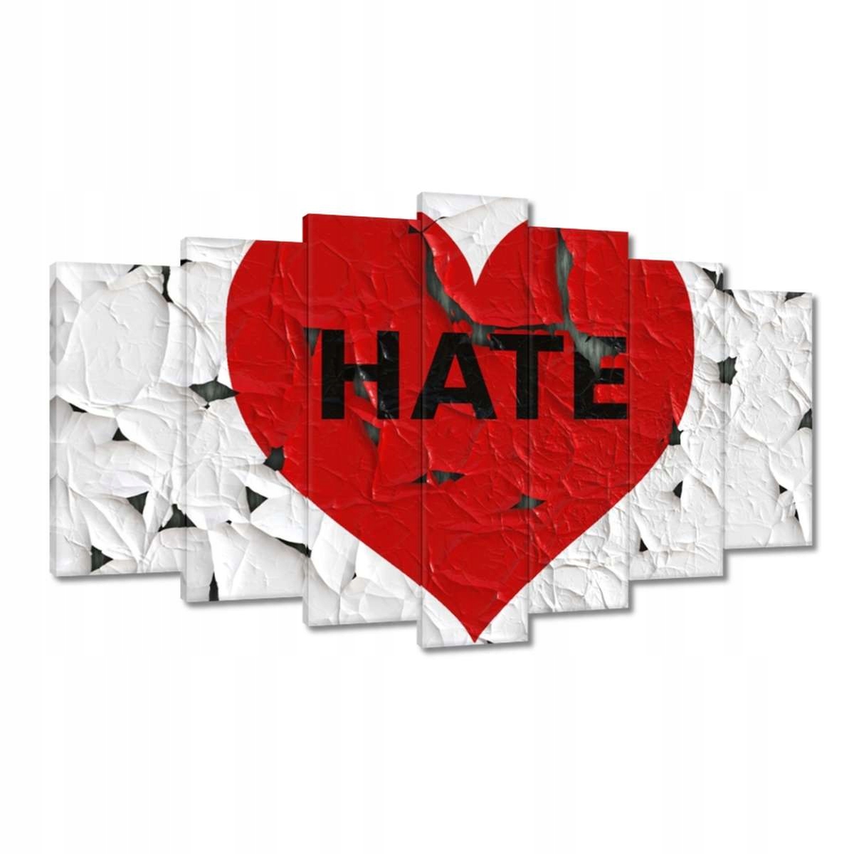 Obrazy 140x80 Srdce Hate