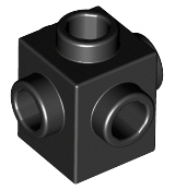

Lego 4733 klocek z wypustkami 1x1 czarny 5 szt N