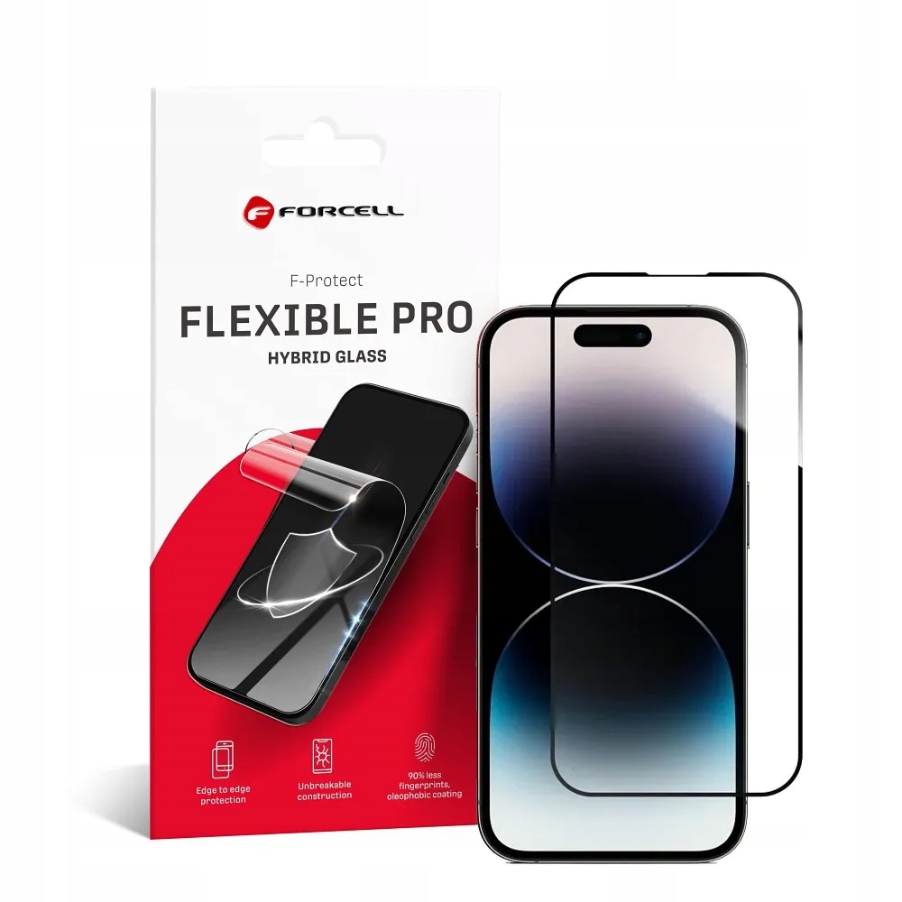 Tvrzené Sklo Pro Iphone 14 Pro Forcell Flexible 5D Černé