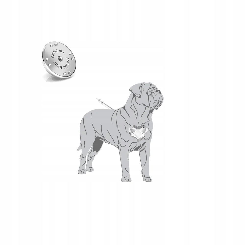 Odznak se psem Dog de Bordeaux 925 Šperky Dedikace Bonus