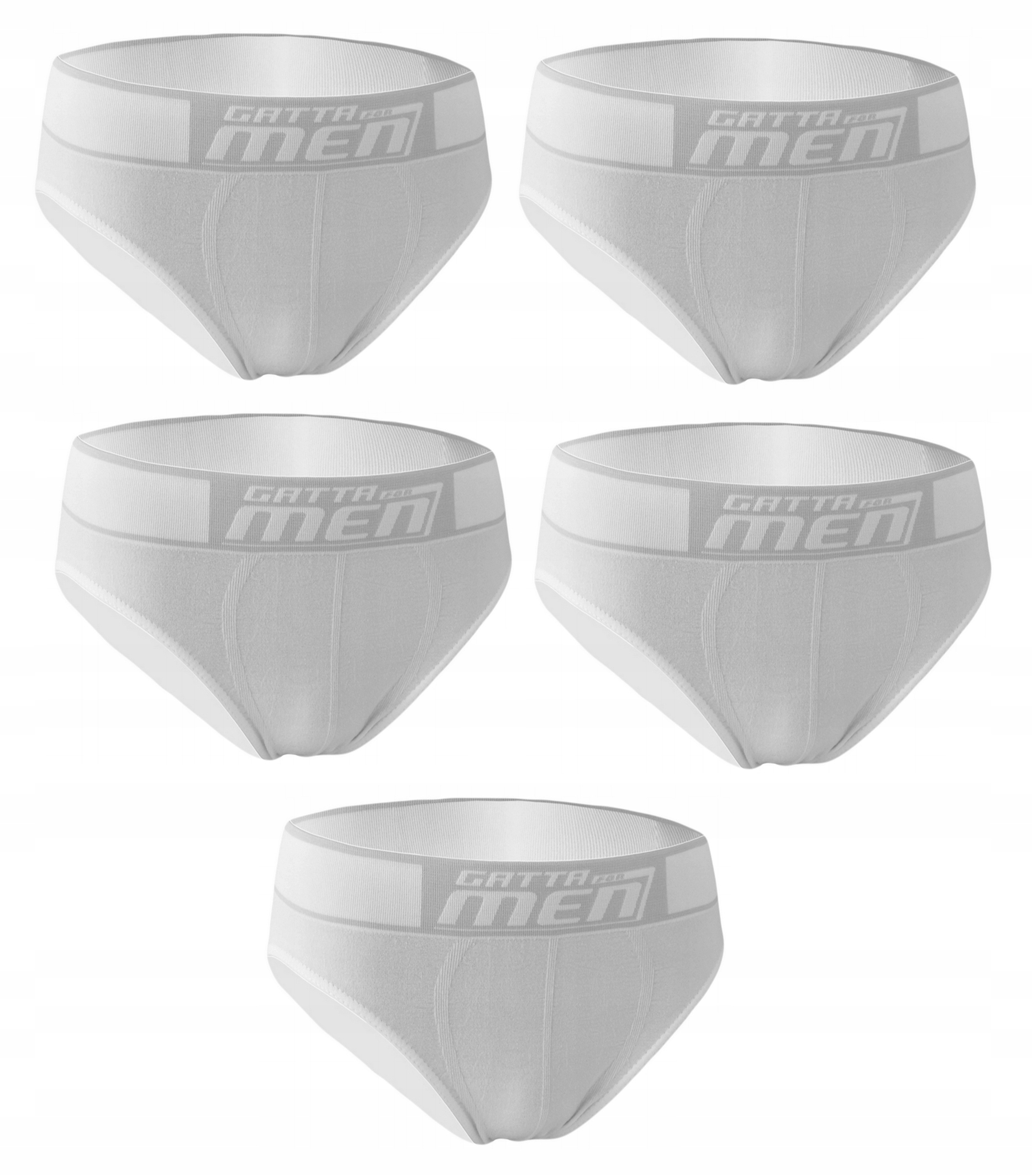 

5X Gatta Bawełna Slipy Męskie White XXL