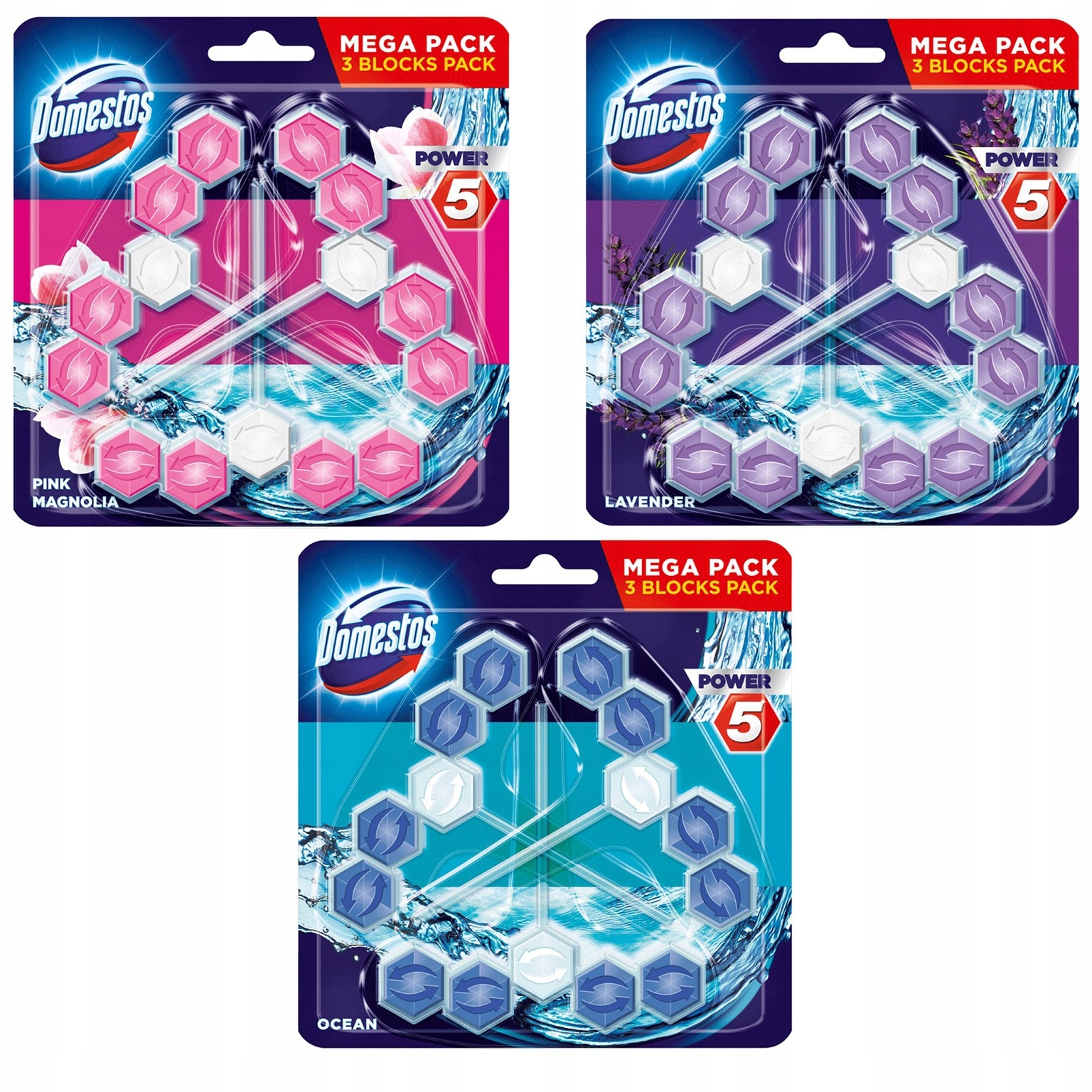 

Domestos Trio Power 5 Kostka Toaletowa do Wc 9x55g