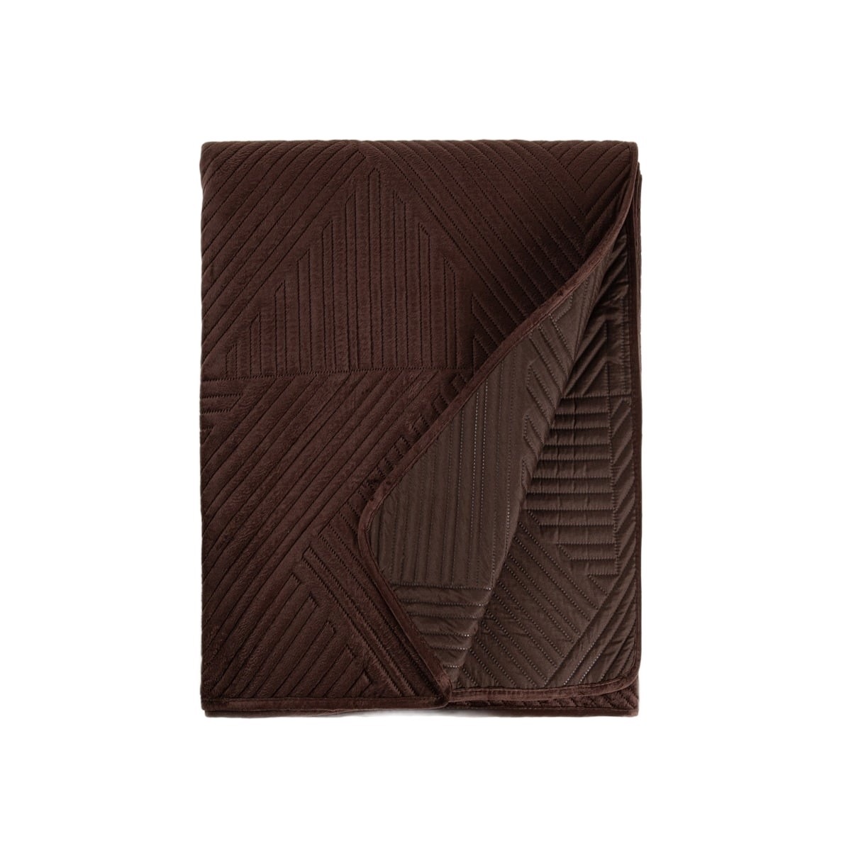 Prehoz Aurum velvetový hnedý s prešívaním 220 x 240 cm Homla
