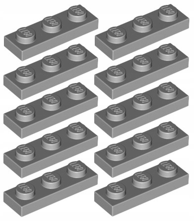 

Lego Płytka 1x3 Jasno Szara (3623/4211429) 10szt.