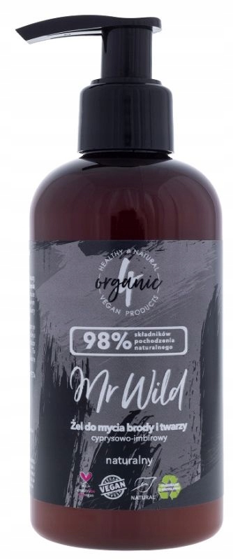 4ORGANIC ŻEL DO MYCIA BRODY CYPRYSOWO-IMBIROWY