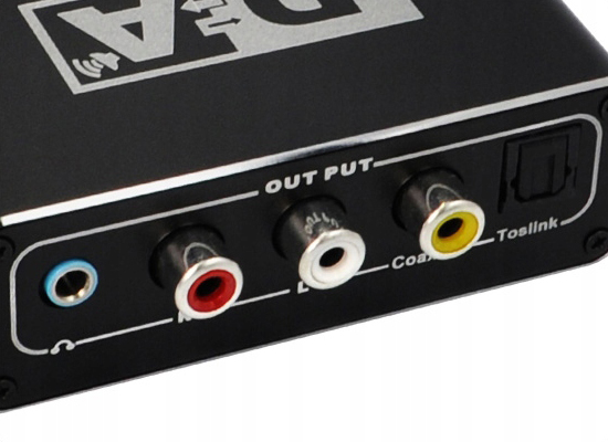 WZMACNIACZ SŁUCHAWKOWY KONWERTER DAC HiFi TOSLINK COAXIAL 2x CINCH WIREWAY Model WW420202