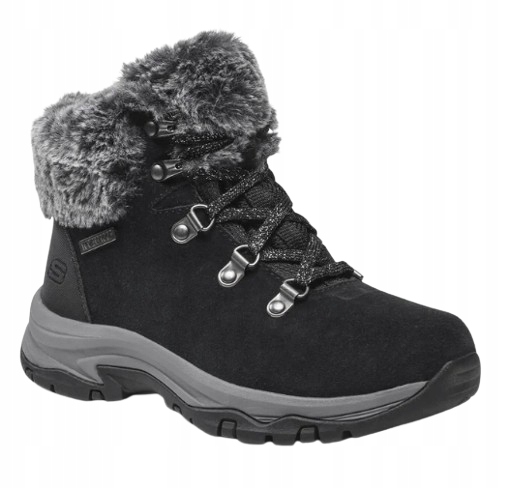 Skechers Falls Finest Dámské Kotníkové Boty Černé S Kůží 41 Kč