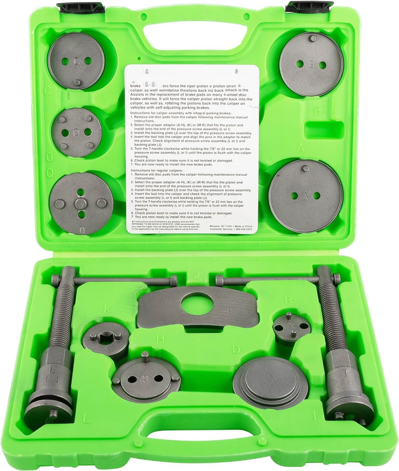 ZESTAW DO WYCISKANIA TŁOCZKÓW HAMULCOWYCH 18 EL.