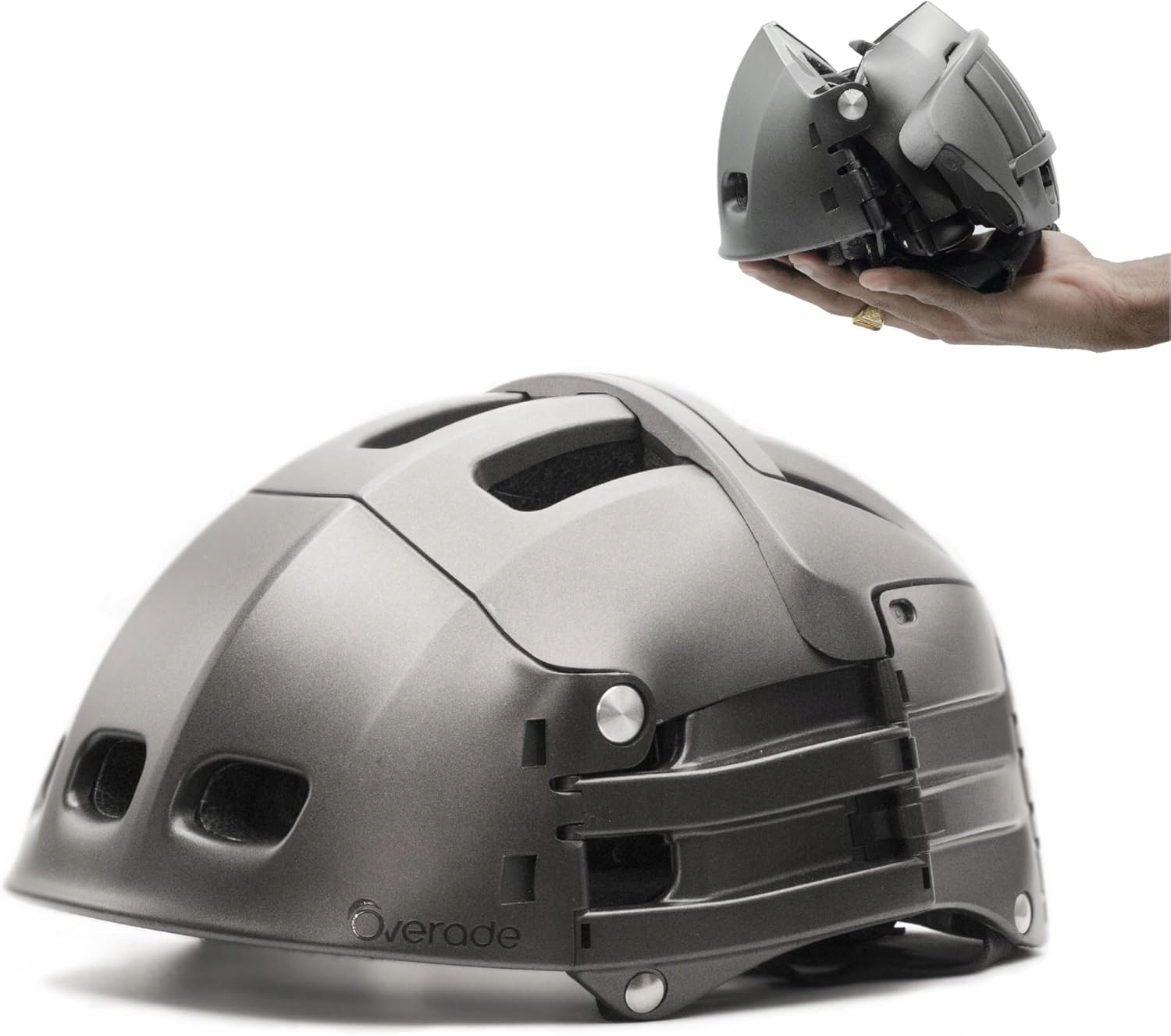 Overade Składany kask rowerowy Na hulajnogę Deskę 54-58cm Plixi Fit