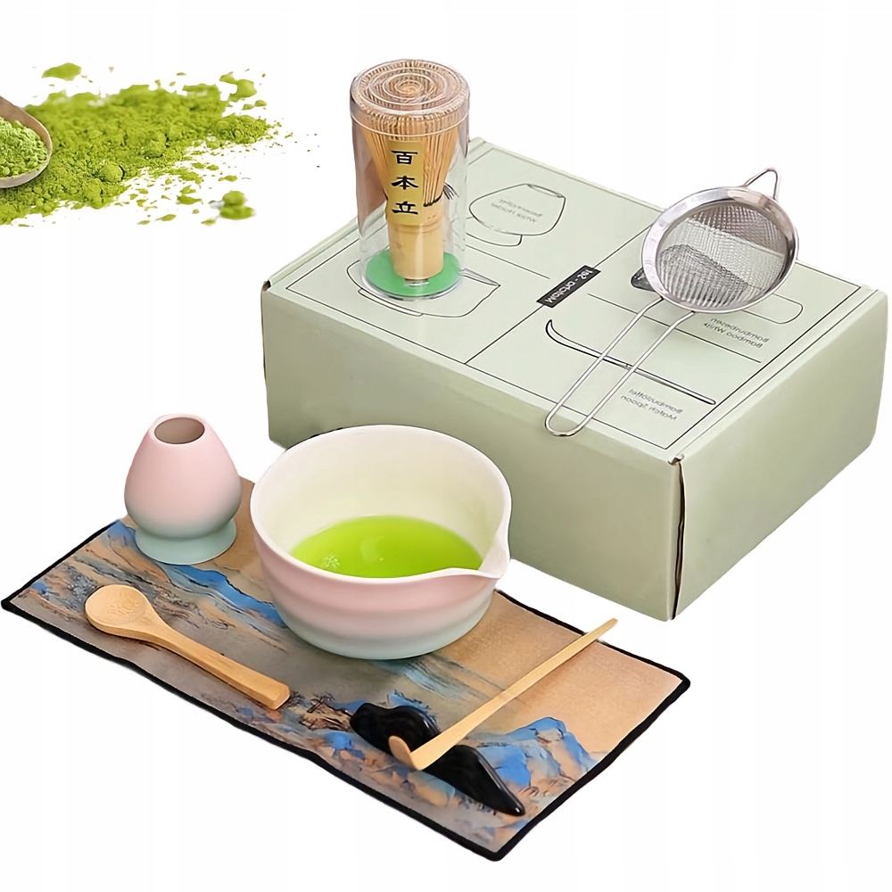 Sada Pro Milovníky Matchy S Metlou A Keramickou Miskou, Sada 8KS