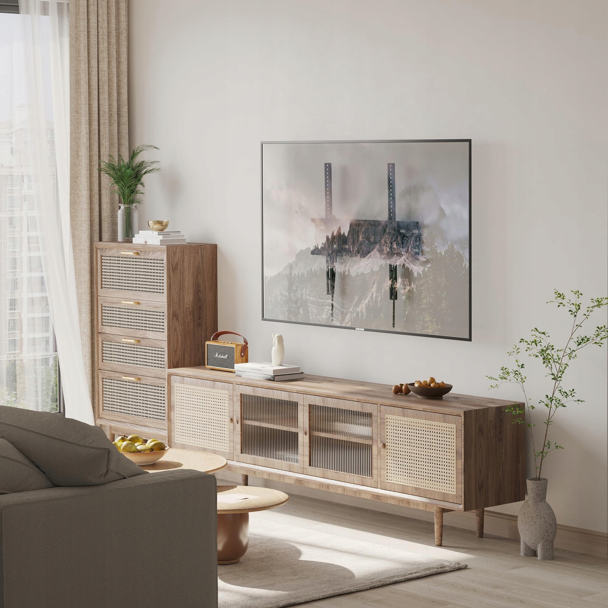BONTEC Uchwyt TV Ścienny Uniwersalny 23-60 cali LCD LED Plasma 45kg — miniatura 7