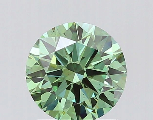 Diament laboratoryjny kolorowy 1.03ct ROUND Fancy Vivid Green SI1 (IGI)