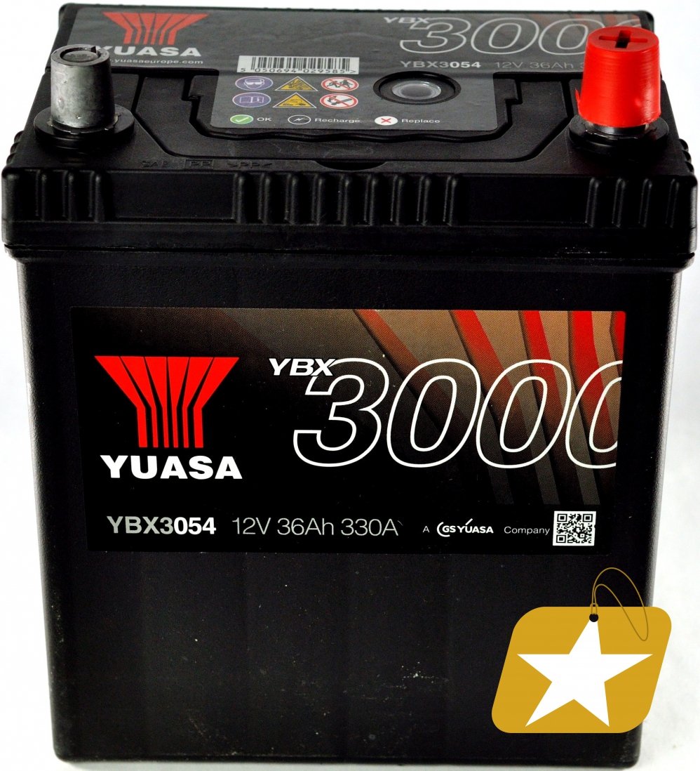 YUASA YBX3054 AKUMULATOR 36AH 330A P+