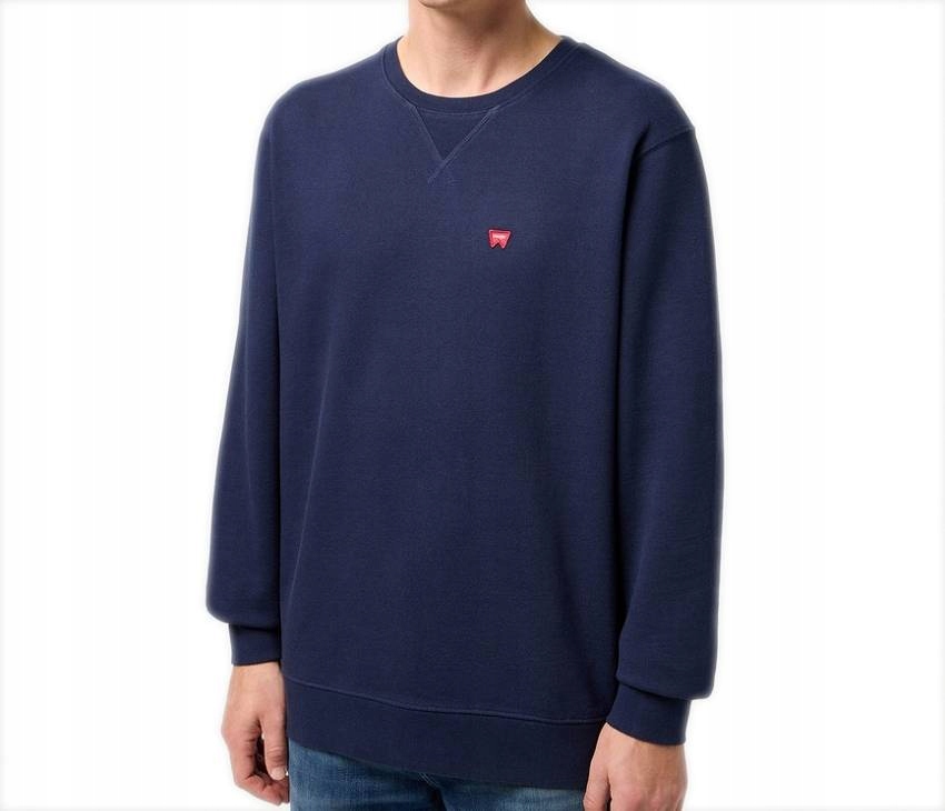 Wrangler velká mikina Navy bavlna hladká crew neck kulatý výstřih XXL