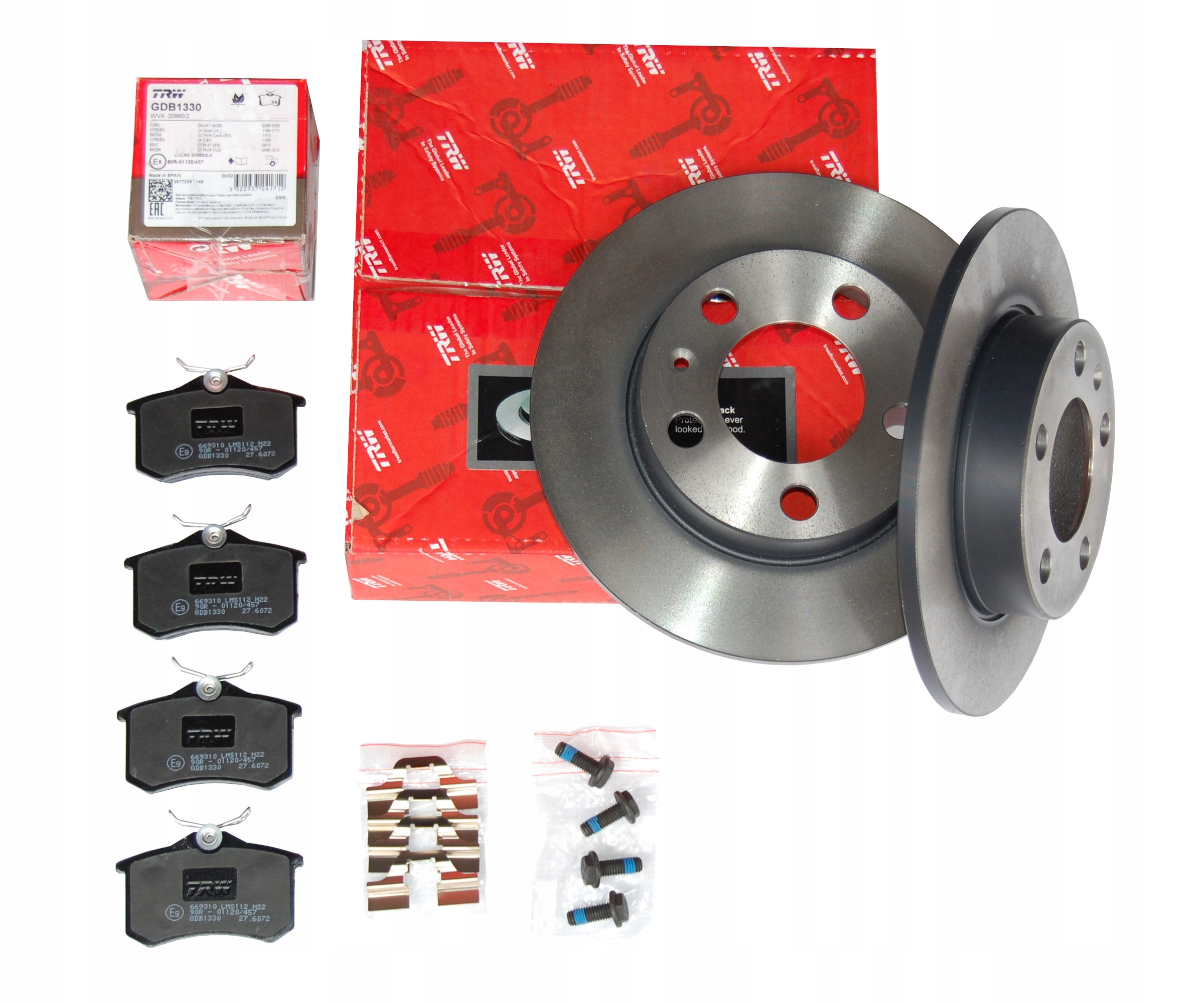 TRW tarcze + klocki GOLF 4 Octavia I Leon Audi A3