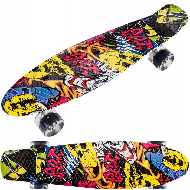 FISZKA DESKOROLKA DESKA FISHBOARD ŚWIECĄCE KOŁA 56 Marka inna marka