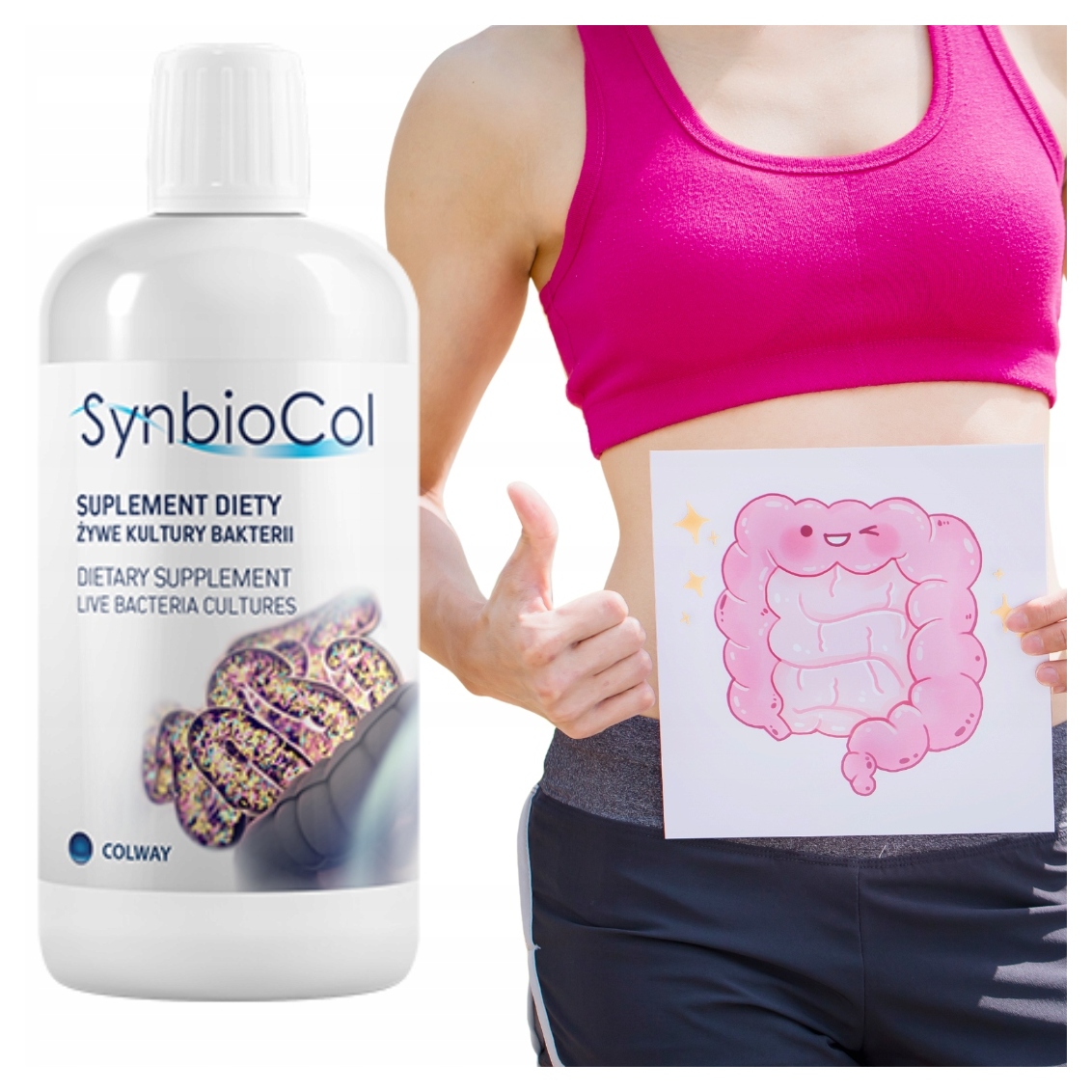 SynBioCol COLWAY 500ml - Wegański - ŻYWY Synbiotyk