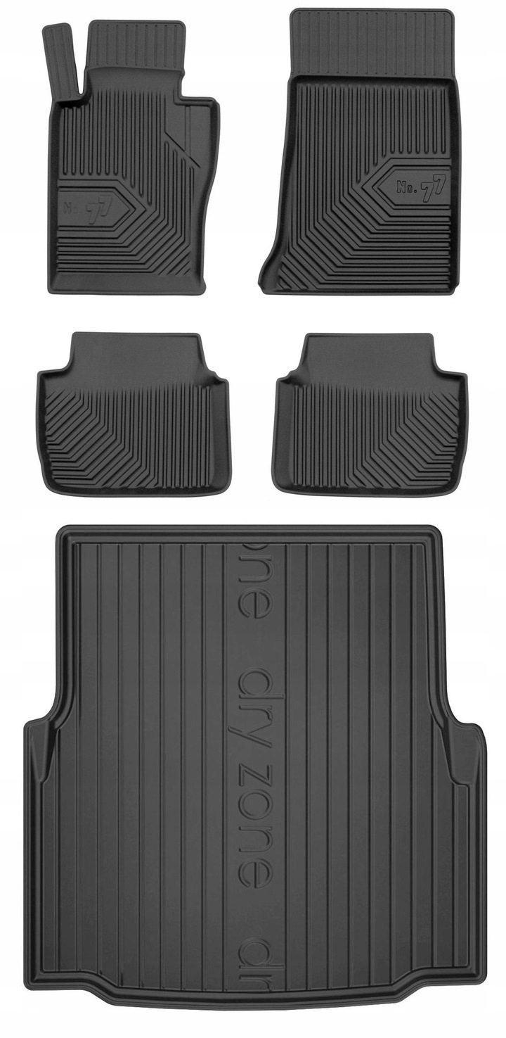 Set 77 Gumové koberce a rohože Bmw 3 E46 Sedan 1998-2005 xDrive