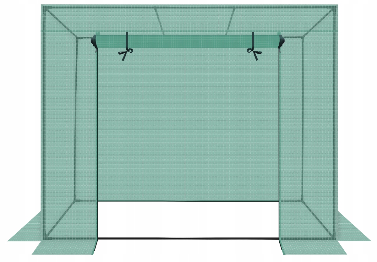 SZKLARNIA OGTRODOWA DO POMIDORÓW OGÓRKÓW 200x77x168-150CM PE ZIELONA Długość 198 cm