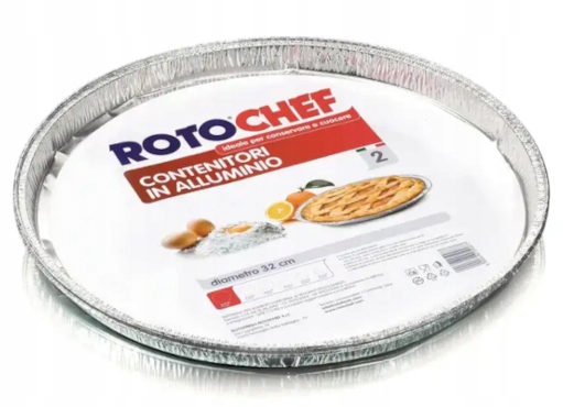 

RotoChef Aluminiowe Tacki na Pizze 32cm 2szt